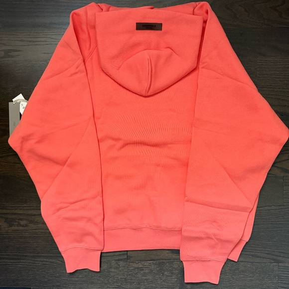 Men's Essentials Fear Of God Hoodie Size Small Coral Size Xtra Small - Picture 4 of 5